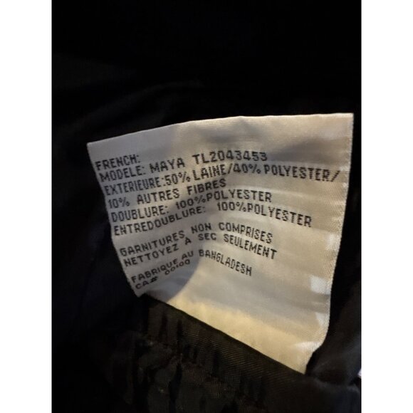 Tower By London Fog Coat Womens Lg Red Double Breasted Wool Blend Peacoat Lined - Picture 9 of 11